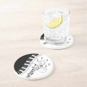 Piano Keyboard Music Design Coaster