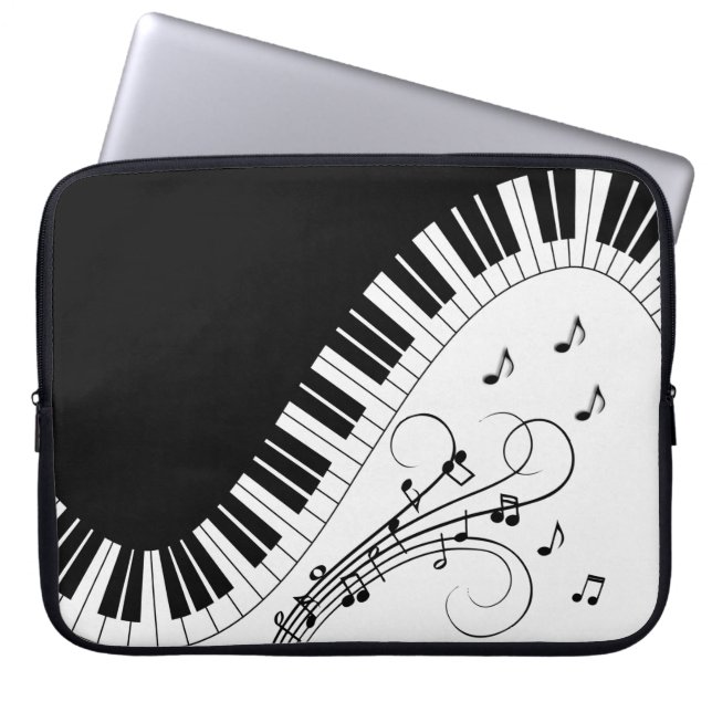 Piano Keyboard Music Design   Laptop Sleeve (Front)