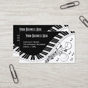 Piano Keyboard Music Design Magnetic Business Card