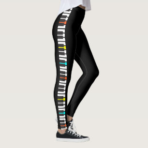 Piano Keyboard Music Leggings