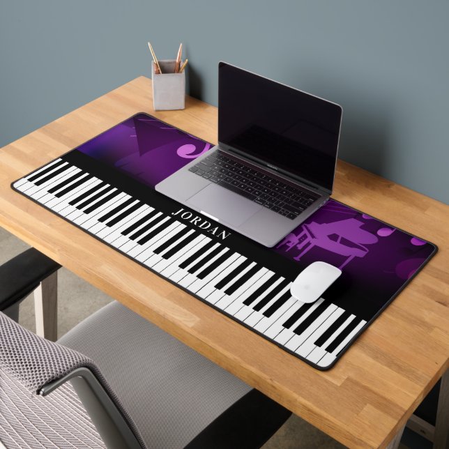 Piano Keyboard Music Purple Magenta Personnalisé (Bureau 2)