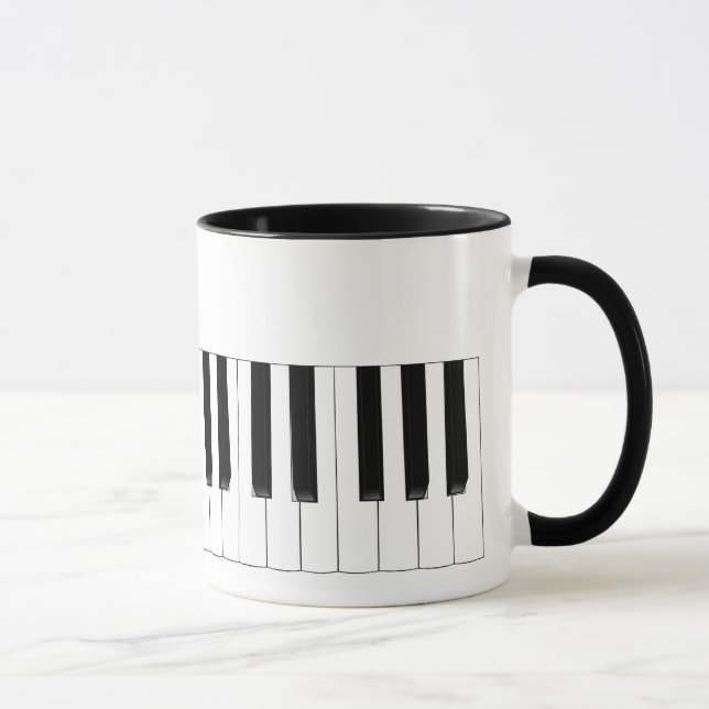 Piano Keyboard Music Two Toned Mug (Right)
