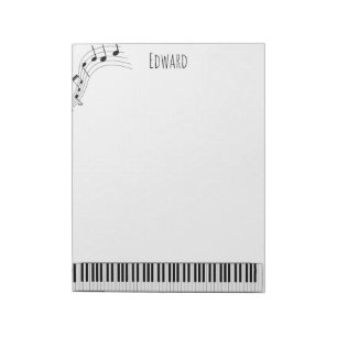 Piano Keyboard & Musical Notes