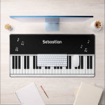 Piano Keyboard Musical Notes Personalized  Desk Mat<br><div class="desc">Piano Keyboard Musical Notes Personalized desk mat from Ricaso - add your own text to this novelty music themed desk mat</div>