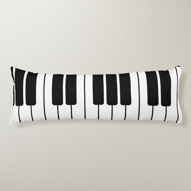 Piano keyboard musician gift jumbo novelty keys body pillow (Front)