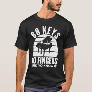 Piano Keyboard Note 88 Keys To Success Play Music T-Shirt