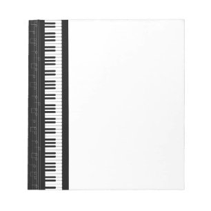 Piano keyboard notepad