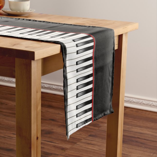 Piano Keyboard Pattern Medium Table Runner (In Situ)