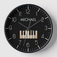 Piano Keyboard Personalized Musician's black