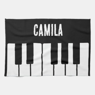 Piano Keyboard Personalized Musician's Kitchen Towel