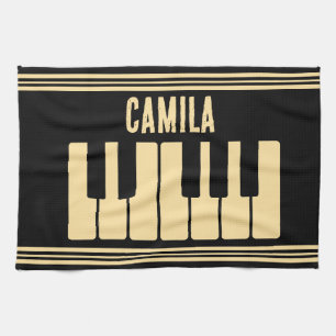 Piano Keyboard Personalized Musician's Kitchen Towel