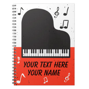 Piano Keyboard Personalized Musician's Notebook