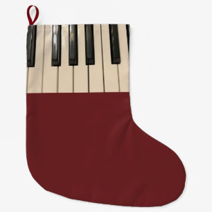 Piano Keyboard Photo Large Christmas Stocking