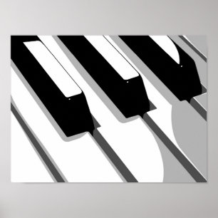 Piano Keyboard Pop Art Print