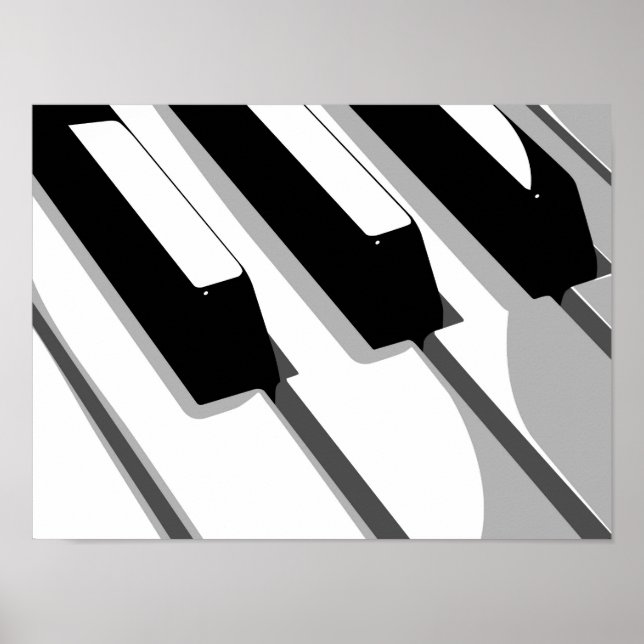 Piano Keyboard Pop Art Print (Front)