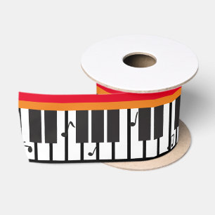 Piano Keyboard Satin Ribbon