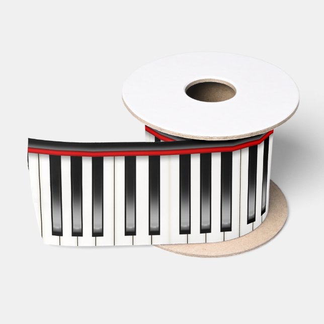 Piano Keyboard Satin Ribbon (Spool)