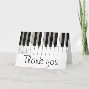 piano keyboard thank you card