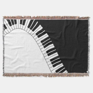 Piano Keyboard Throw Blanket