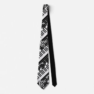 Piano Keyboard Tie