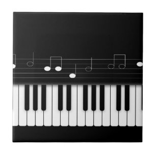 Piano keyboard tile