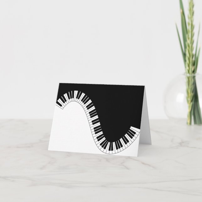 Piano Keyboard Waves Card (Front)