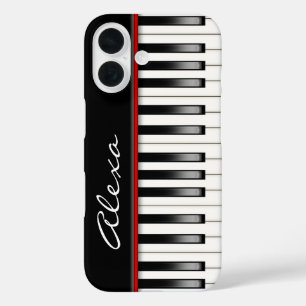 Piano Keyboard With Custom Name iPhone 16 Case