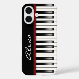 Piano Keyboard With Custom Name iPhone 16 Case