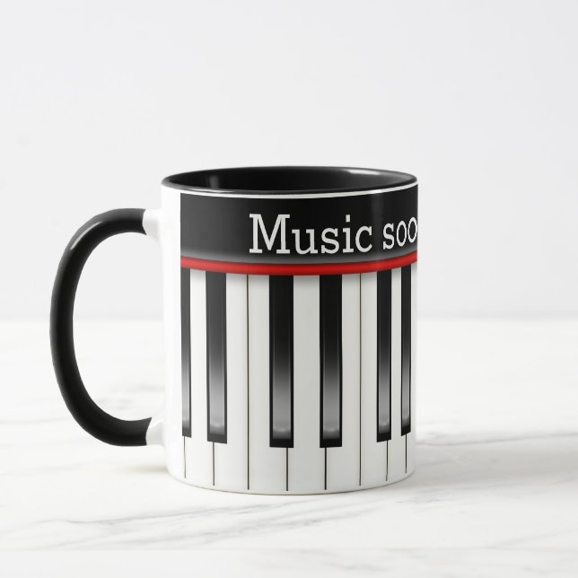 Piano Keyboard With Music Quote Mug (Left)