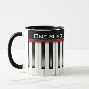 Piano Keyboard With Music Quote Mug