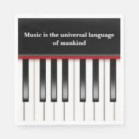 Piano Keyboard with Music Quote