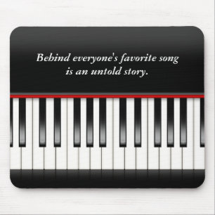Piano Keyboard with Quote Mouse Pad