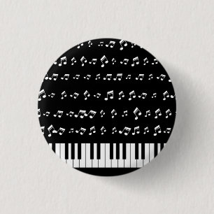 Piano Keys 1 Inch Round Button