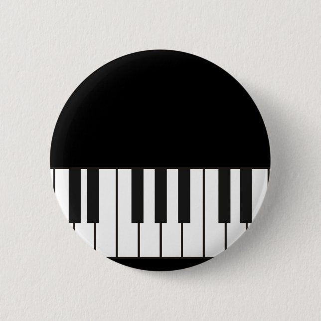 Piano Keys 2 Inch Round Button (Front)