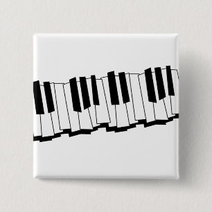 Piano Keys  2 Inch Square Button