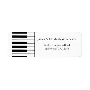 Piano Keys Address Labels