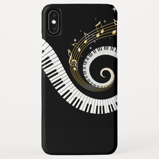 Piano Keys and Gold Music Notes iPhone 6 case (Back)