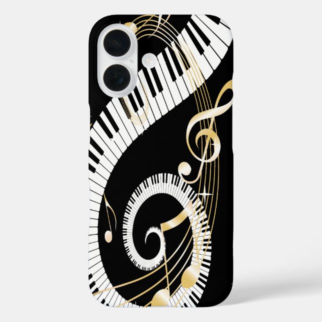 Piano Keys and Golden Music Notes iphone5 Case-Mate iPhone Case (Back)