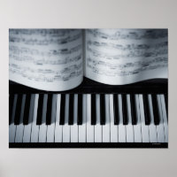 Piano Keys and Music Book