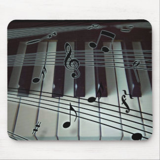 Piano Keys and Music Notes Mouse Pad