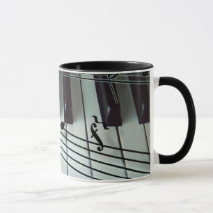 Piano Keys and Music Notes Mug