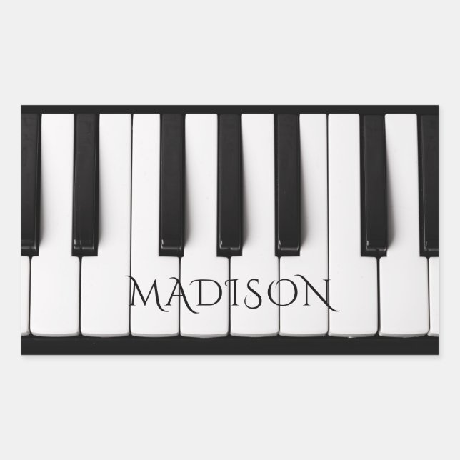 Piano Keys autocollants de nom personnalisé (Devant)