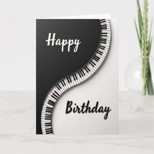 Piano Keys Birthday Card
