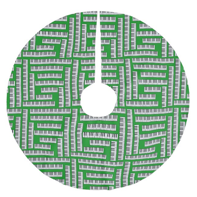 Piano Keys Brushed Polyester Tree Skirt (Front)