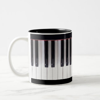 Piano Keys by Leslie Harlow Two-Tone Coffee Mug