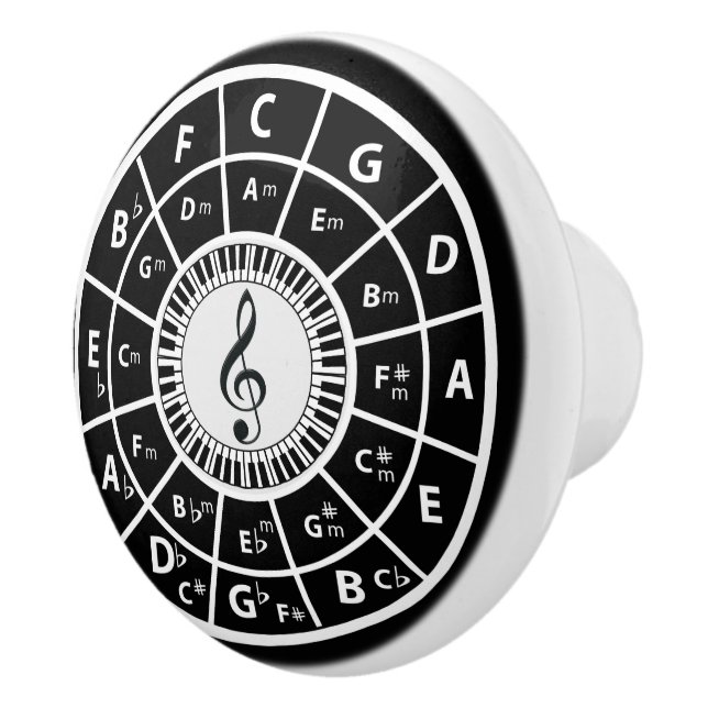 Piano Keys Circle of Fifths Ceramic Knob (Right)
