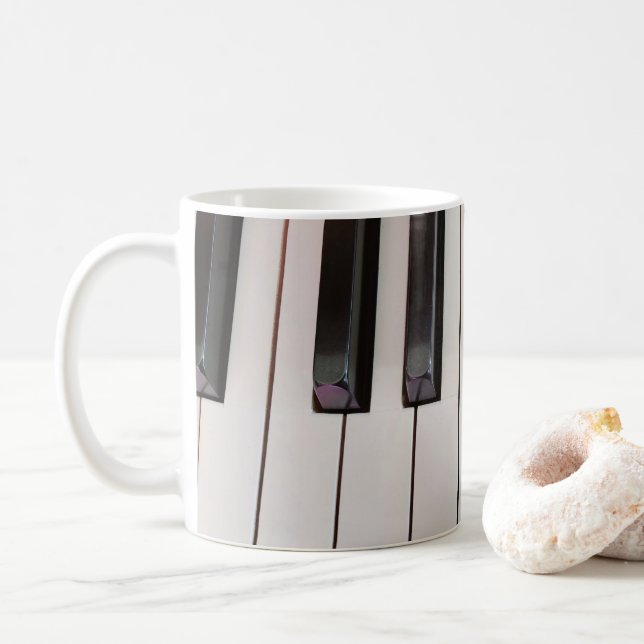 Piano Keys Coffee Mug (With Donut)