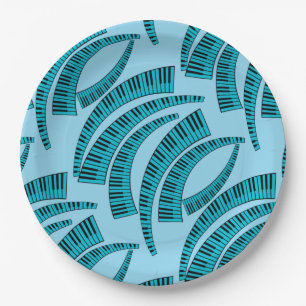 Piano Keys Curved Paper Plate