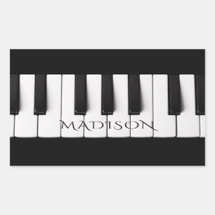 Piano Keys custom name stickers