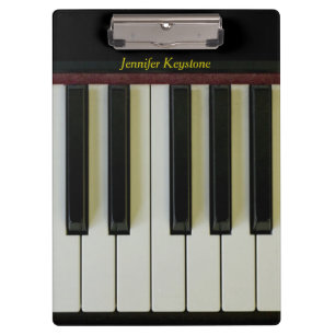 Piano Keys Customizable Name Clipboard